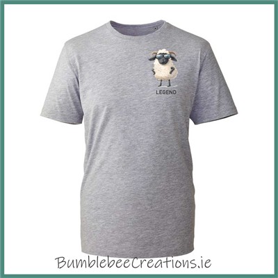 Sheep Organic Cotton Tshirt : Grá